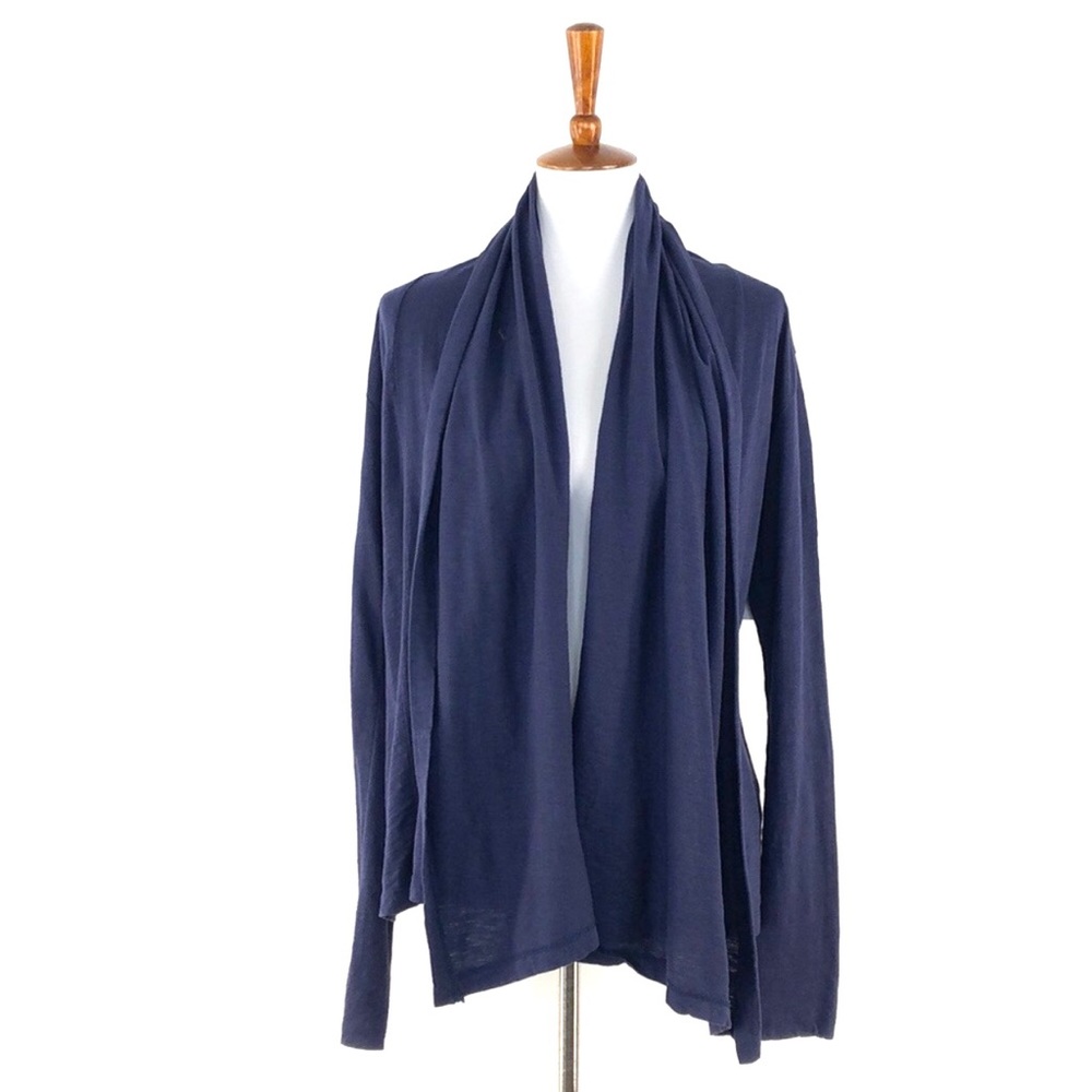 Alternative Navy Waterfall Open Front Cardigan